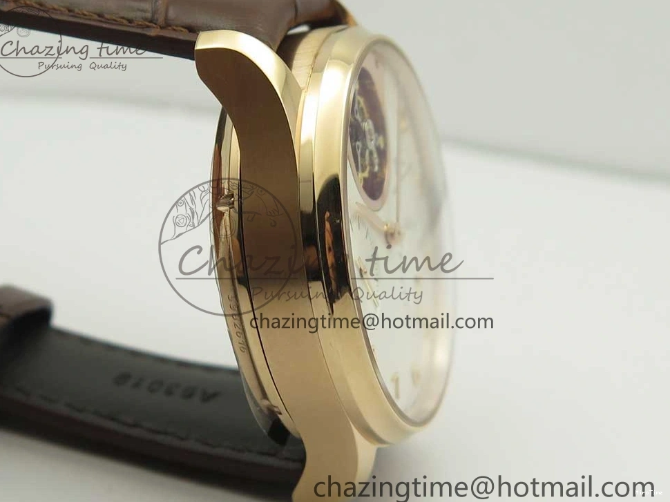 MIROTIME 0217 Portuguese Tourbillon IW5046 RG ZF Best Edition White Dial on Brown Leather Strap UrbanStyle 7144